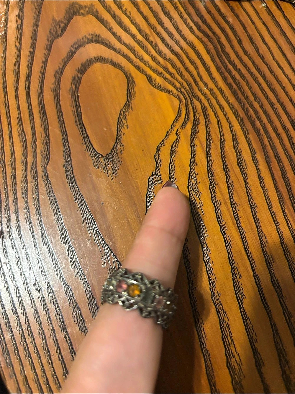 Textured Multicolor Stone Ring - Picture 2 of 3